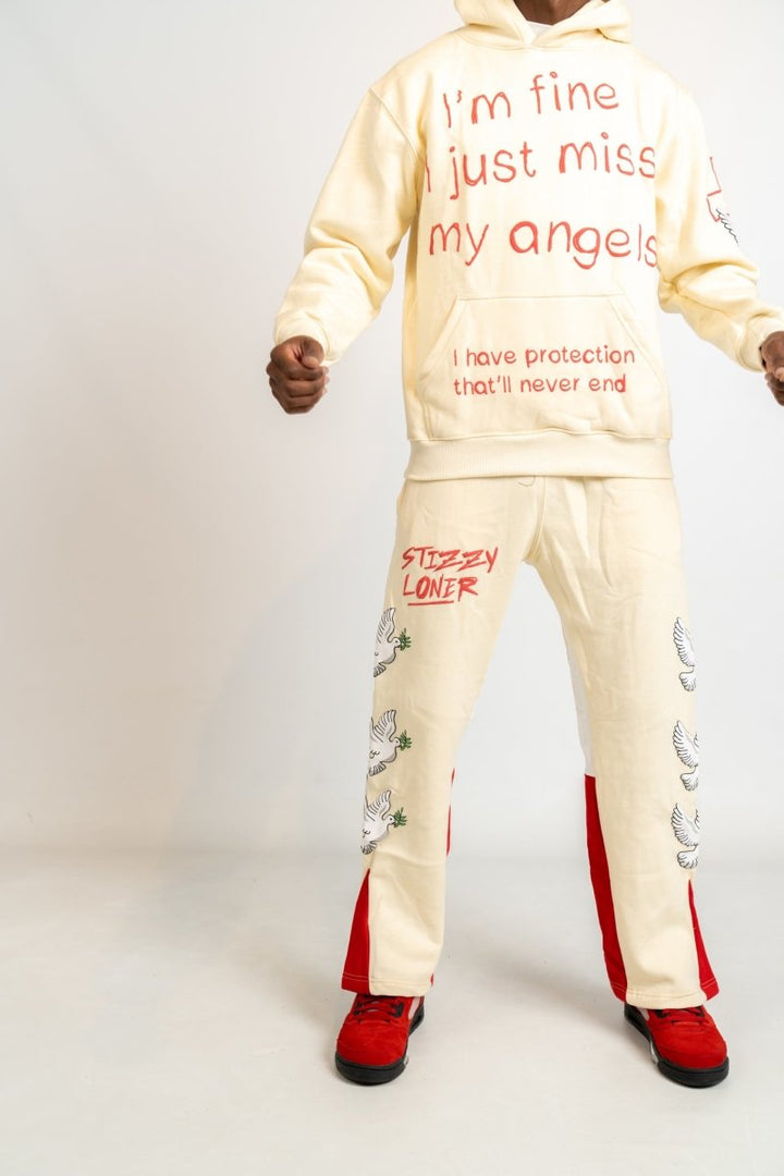 I'm Fine I Just Miss My Angels Flared Pants - StizzyLoner-StizzyLoner#-variant_sku#